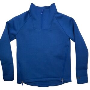 The North Face Thermal 3D Blue Pullover Sweatshirt Womens Small Side Zip